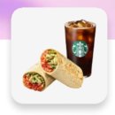 스타벅스 아이스 카페 아메리카노 T + 바질 치킨 토마토 브리또 이미지