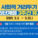 대전광역시 코로나 사회적 거리두기 단계 1.5단계 이미지