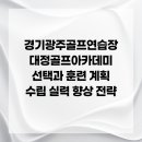 대정 골프 아카데미 | 경기광주골프연습장 대정골프아카데미 선택과 훈련 계획 수립 실력 향상 전략