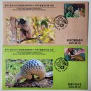 우표 - 한국-캄보디아 산림보호(REDD+) 지역 멸종위기종 보존, 초일봉투 [전통 한지봉투로 제작된 초일봉투] 이미지