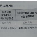 직통계단에 이르는 보행거리를 건축물의 주요구조부 등에 따라 설명 이미지