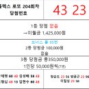 플렉스 로또 204회차 당첨자 이미지
