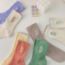 [소우주공작소] 봄처럼 상큼한 튤립 자수 양말｜무압박 루즈핏 선물용 봄양말 추천