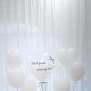 문구야놀자세종산울점 | [세종 풍선] 특별한 날을 더 빛내줄 화이트&블랙 웨딩 풍선/프로포즈 풍선 세트 (feat. 하트 인 하트...