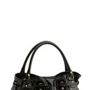 MICHAEL Michael Kors Large Desert Patent Leather Satchel, Black 이미지