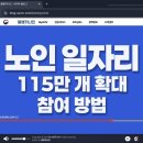 종로-연건-종로-연-269 | 2026년 노인 일자리 115만 개 확대, 참여 방법과 지원 내용 총정리