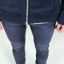 14SS EMBROIDERED LEATHER JOGGING TROUSERS(금사 마린 라이언 닻패치 가죽레깅스) 이미지