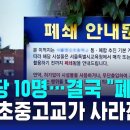 (SBS)학급당 10명,결국 "폐교"...서울 초중고교가 사라진다/2024.9.24. 이미지