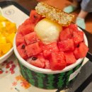 빙수당광교 | 설빙 애플망고메론반반빙수 벌집꿀수박설빙 솔직 후기 메뉴추천 : 설빙 광교아브뉴프랑점 [내돈내산]