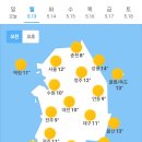 오늘의 날씨🌞☔️☃️, 2024년 5월 13일 월요일 이미지