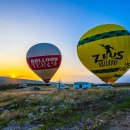 터키 파묵칼레 열기구 일출 이미지