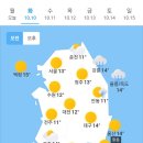 오늘의 날씨 🌞☔️☃️. 2023년 10월 10일 화요일 이미지