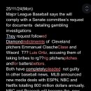 146 2025/11/24 MLB will comply with Senate's request for gambling inverati 이미지