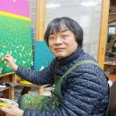 화가와 꽃 이미지