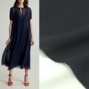 쉬폰원단 폴리천 시스루 베이직 아문젠 에어리 딥네이비 이미지