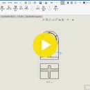 Solidworks 보강대(Rib) 회전단면도 생성 이미지