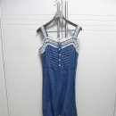 [판매완료]로엠 땡땡이 펀칭 원피스 파랑색 55사이즈 새옷 이미지