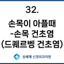 신세계신경외과의원 | 손목 건초염(드퀘르벵 건초염) - 손목/ 엄지손가락이 아플 때
