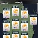 월요일(11월19일) 오늘의 날씨 이미지