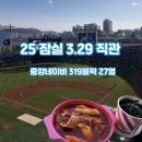 중앙-27 | 3.29 잠실야구장 직관 후기 / 중앙네이비 319블럭 27열 시야