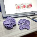 [율정]손뜨개 인형 만들기 | 🧶🌸뜨개꽃 만들기 재료 _ 손뜨개꽃길 책, 타조실, 오메가실, 실크인견사, 튤립 레이스 코바늘, 포장지...
