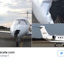 ‘아찔 사고’ 새와 충돌한 비행기 이미지