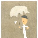 가을 비 우산 속으로 - 일러스트,동화일러스트,심플일러스트,일러스트테크닉,이규경일러스트 이미지