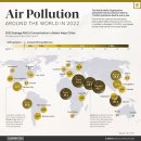 매핑됨: 2022년 전 세계 대기 오염 수준 이미지