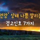 건강 상태 `나쁨` 알리는 경고신호 이미지