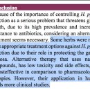 Anti-Bacterial Properties of Herbs against Helicobacter Pylori Infection: A Review 논문 읽어야 이미지