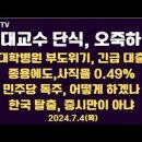 의대교수 단식, 오죽하면 / 대학병원 부도 위기, 교육부 긴급 대출 / 정부 종용에도, 전공의 사직율 0.49%...7.4목 공병호TV 이미지