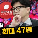 한동훈 따라갈 국짐 의원 최대 47명 이미지