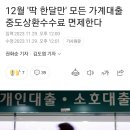 12 월 딱 한달만 6 대 은행 모든 가계대출 중도상환수수료 면제한다 이미지