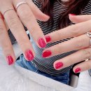 실버링네일 | 💍 수완지구 네일 맛집 아미네일, 실버 링과 찰떡! 고혹적인 레드 네일 후기