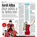 [마르카] 조르디 알바, 스페인 대표팀 은퇴 이미지