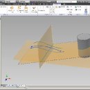 Inventor 2014버전 DVD판매 ::: 22강 Intersection, Shilhouette, Project Curve을 이용한 3D Curve생성 이미지