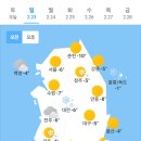 오늘의 날씨 🌞☔️☃️ , 2025년 2월 23일 일요일 이미지