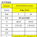 중국 1615 RED/YELLOW GREEN Dual 고휘도 LED PKG SPEC 비교 이미지