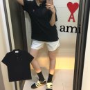 아미(AMI) | AMI 아미 반팔 폴로셔츠 (카라티) 상세후기 및 코디 여자사이즈 추천 L 착샷
