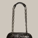 Tory Burch 'Verona-Mini' Leather Shoulder Bag (Black/Silver) 이미지