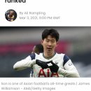 90min(영국축구매체)이 뽑은 역대 아시아 축구선수 랭킹 20 이미지