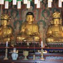 진주 청곡사 목조석가여래삼존좌상 이미지