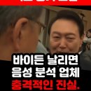 윤석열 바이든 날리면 음성 분석 업체 (조작거짓 속이는 자들의 그 열매는?) 이미지