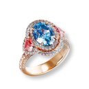 다이아몬드 반지 보석경매 08캐럿 타원형 팬시라이트블루그린(Fancy Light Bluish Green) 다이아몬드 이미지