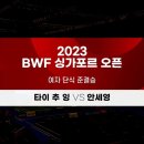 [BWF 싱가포르 오픈] 여단 준결승 H/L | 타이 추 잉 vs 안세영 이미지