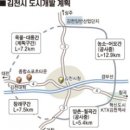 도시개발축 남~북으로 김천 지도가 바뀐다 이미지