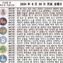 2024년 8월 30일 운세 및 세상 소식 이미지