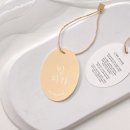 반하리 * 로고 택 제작 * 의류 옷 종이 포장 택 * 타원형 디자인