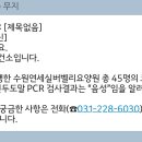 코로나 바이러스 전수검사 결과보고 이미지