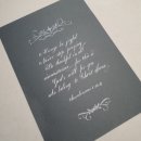 [옥정]손끝 감성 수채캘리그라피 | 펄고체물감 솔직 후기♡